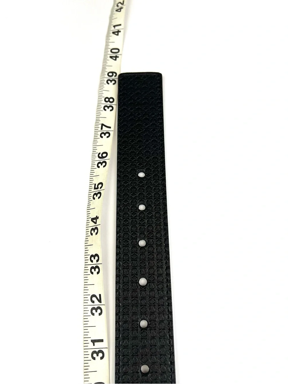 Calvin Klein Men's Micro Logo Strap Reversible Casual Belt Black Size S (30-32)